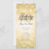 冬70誕生日プログラム金ゴールドワンダーランドメニュー 招待状 (正面)