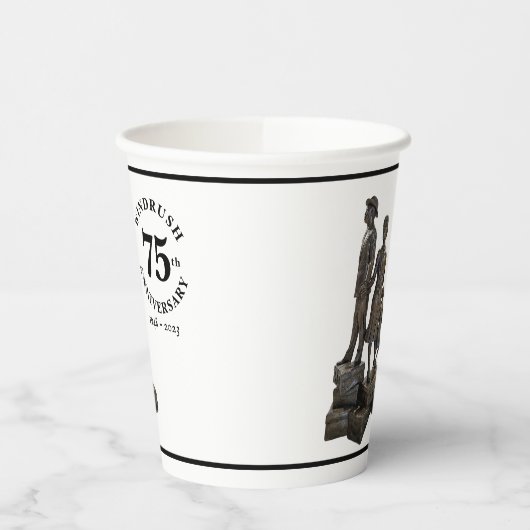 冬75周年記念像 紙コップ (左)