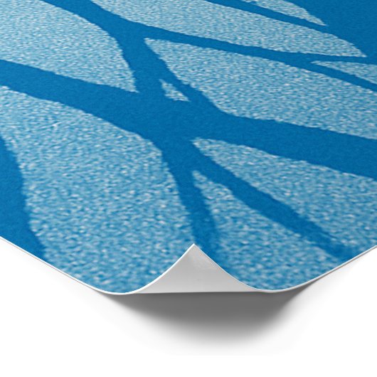 冬7、青い影、季節ごとのプリント ポスター (角)