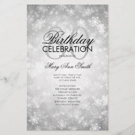 冬80誕生日プログラムシルバーワンダーランドメニュー チラシ