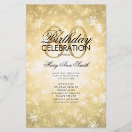 冬80誕生日プログラム金ゴールドワンダーランドメニュー チラシ