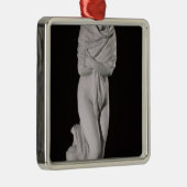 冬、か薄ら寒い女性 メタルオーナメント (右)