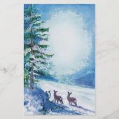 冬 – ひな形 便箋 (正面)