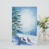 冬 – ひな形 便箋 (スタンド正面)