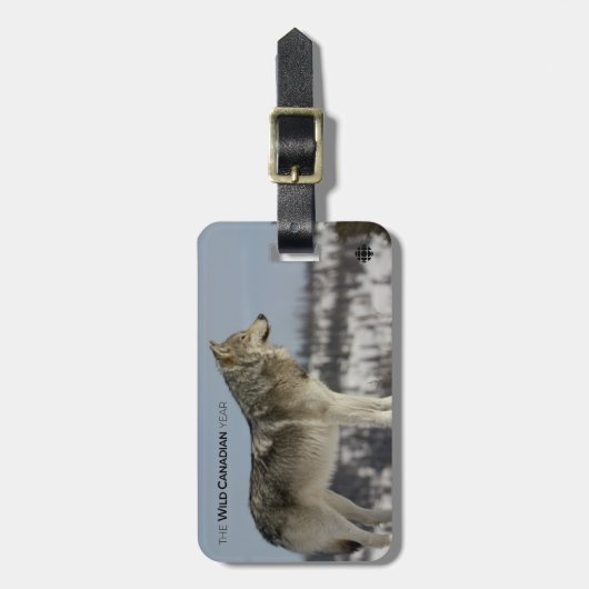 冬 – オオカミ ラゲッジタグ (正面縦)