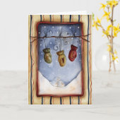 冬 カード (黄色い花)