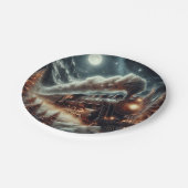 冬/クリスマスナイトトレイン ペーパープレート (アングル)