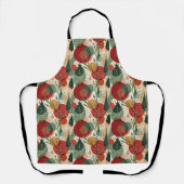冬/クリスマス抽象芸術タイル美術 エプロン (正面)