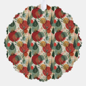 冬/クリスマス抽象芸術タイル美術 オーナメントカード (裏面)