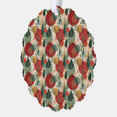 冬/クリスマス抽象芸術タイル美術 オーナメントカード (左)