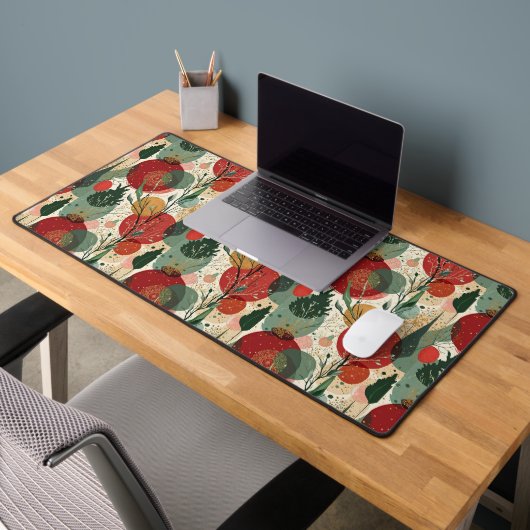 冬/クリスマス抽象芸術タイル美術 デスクマット (オフィス2)