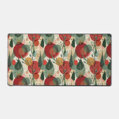 冬/クリスマス抽象芸術タイル美術 デスクマット (正面)