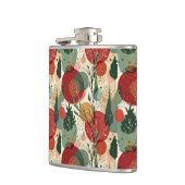 冬/クリスマス抽象芸術タイル美術 フラスク (左)