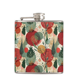 冬/クリスマス抽象芸術タイル美術 フラスク