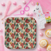 冬/クリスマス抽象芸術タイル美術 ペーパープレート (パーティー)