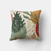 冬/クリスマス抽象芸術ツリー金ゴールド(ばちゃばちゃ)跳ねる クッション (裏面)