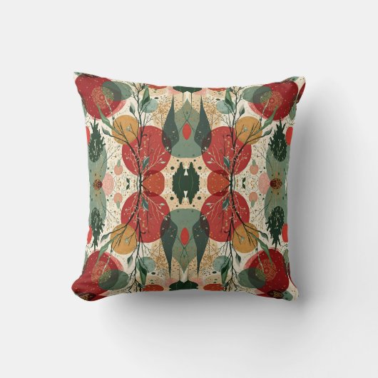 冬/クリスマス抽象芸術ミラーアート クッション (正面)