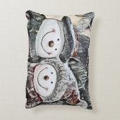 冬、クリスマス雪だるまと雪女スケッチ アクセントクッション (裏面(縦))