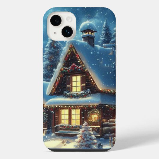 冬 クリスマス/雪 iPhoneケース (裏面)