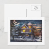 冬 – クリントン， NJ – クリスマスビクトリアン シーズンポストカード (正面/裏面)