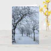 冬 – グリーティングカード。 カード (黄色い花)