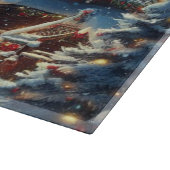 冬/サンタ/クリスマス/雪 カッティングボード (角)