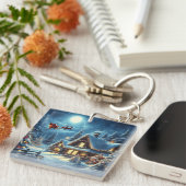 冬/サンタ/クリスマス/雪 キーホルダー (正面右)