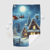 冬/サンタ/クリスマス/雪 ゴルフタオル (インサイチュ)