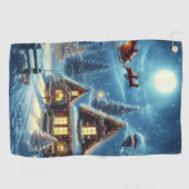 冬/サンタ/クリスマス/雪 ゴルフタオル (横)