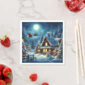 冬/サンタ/クリスマス/雪 スタンダードカクテルナプキン (インサイチュ)