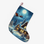 冬/サンタ/クリスマス/雪 スモールクリスマスストッキング (正面 (吊り時))