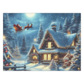 冬/サンタ/クリスマス/雪 テーブルクロス (正面(横))