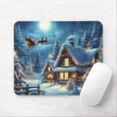 冬/サンタ/クリスマス/雪 マウスパッド (マウス)