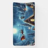 冬/サンタ/クリスマス/雪 横断幕 (縦)