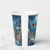 冬/サンタ/クリスマス/雪 紙コップ (左)