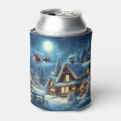 冬/サンタ/クリスマス/雪 缶クーラー (缶正面)