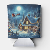 冬/サンタ/クリスマス/雪 缶クーラー (裏面)