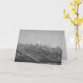 冬、ジャクソンホール、ワイオミングの壮大なTetons カード (黄色い花)