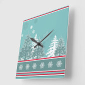 冬 スクエア壁時計 (傾斜)