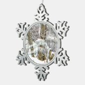 冬 スノーフレークピューターオーナメント (右)