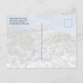 冬、チソス山脈、ビッグベンド国立公園 ポストカード (裏面)