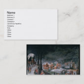 冬(パネルの油) (166905、166906、16をまた見て下さい 名刺 (正面/裏面)