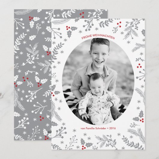 冬 – ビーレン – ワイヒナチツフェアータグズ – グリュス シーズンカード (正面/裏面)