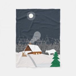 冬 フリースブランケット