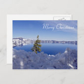 冬-メリークリスマスのcrater湖 シーズンポストカード (正面/裏面)