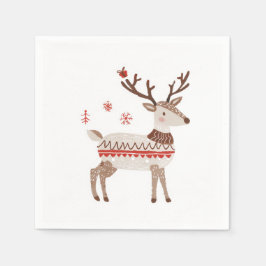 冬、ユール（キリスト降誕祭）&クリスマスフェスティバルナプキンス スタンダードカクテルナプキン