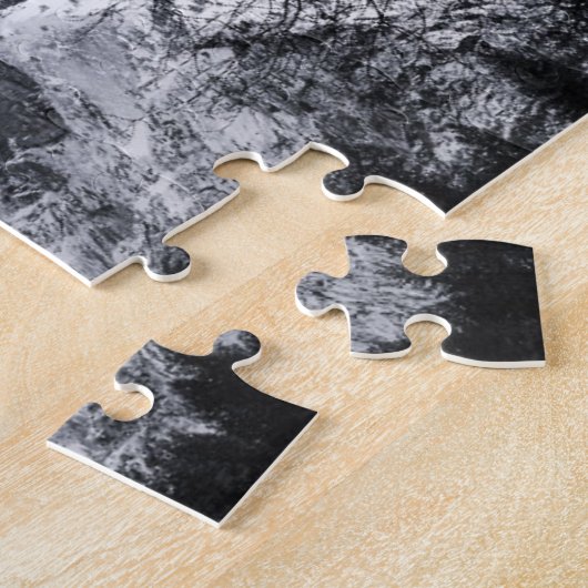 冬|ヨセミテの谷の半分のドーム ジグソーパズル (側面)