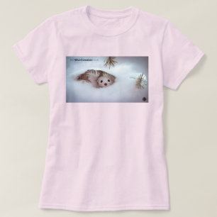 冬 – 尾の短いワイゼル女性 Tシャツ