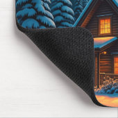 冬/居心地の良い冬のキャビンのマウスパッド マウスパッド (コーナー)