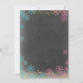 冬、性別を明らかにする招待 招待状 (裏面)